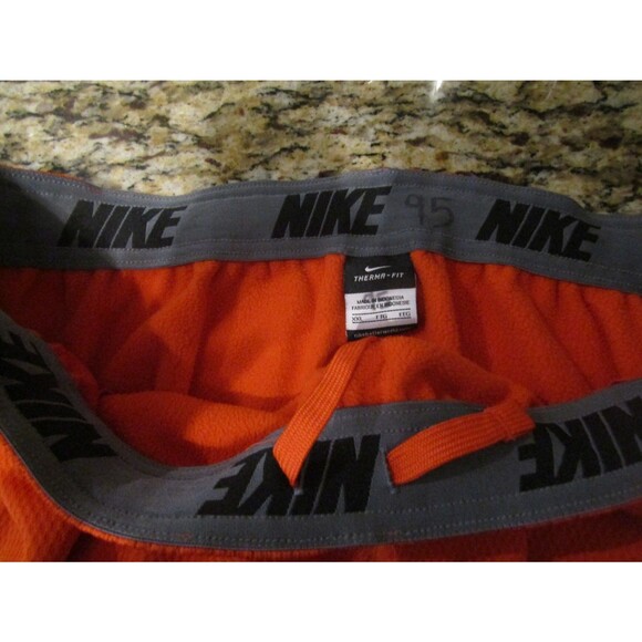 Nike Therma Fit Clemson Tigers Athletic Pants Orange Sweats Pockets Mens Size 2X - Picture 9 of 10